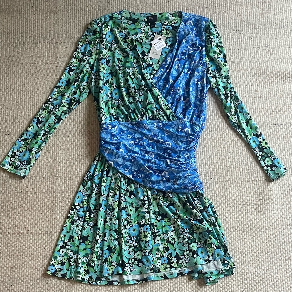River Island | Green Ruffled Wrap Dress